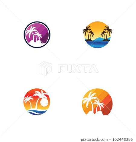 Palm tree summer logo template Palm tree summer logo template 102448396