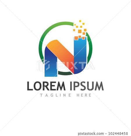 N Letter Logo Template N Letter Logo Template 102448458