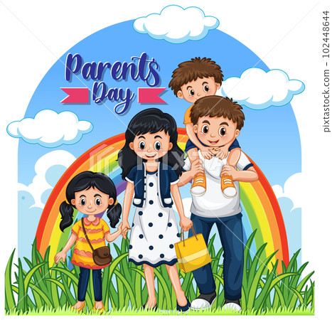 Happy parents day banner 102448644