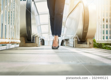 Walking with purpose. a young businesswoman legs walking to work in the city. Walking with purpose. a young businesswoman legs walking to work in the city. 102449121