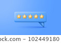 3d rating stars.Customer review concept. Best excellent services for satisfaction. Vector illustration art 102449180