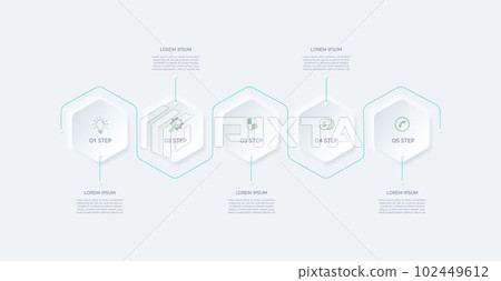 Infographic design template with place for your data with icon, steps, timelines or processes. Infographic design template with place for your data with icon, steps, timelines or processes. 102449612