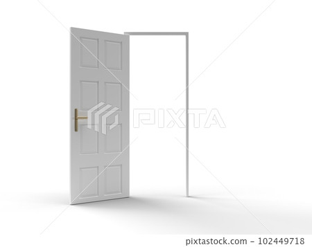 3d illustration of an open door 3d illustration of an open door 102449718