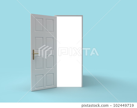 3d illustration of an open door 102449719