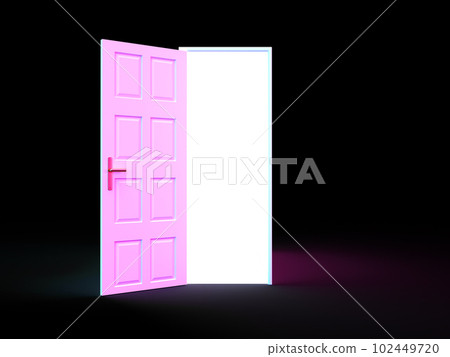 3d illustration of an open door 3d illustration of an open door 102449720