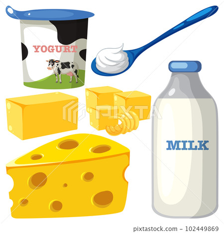 Set of dairy product Set of dairy product 102449869