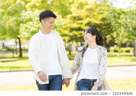 happy couple portrait 102449986