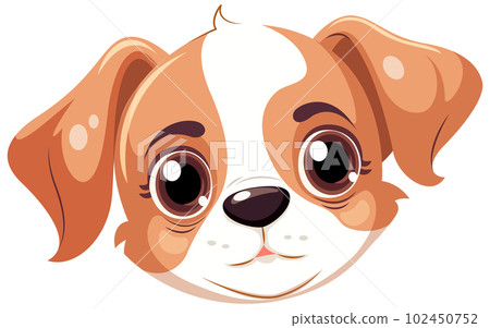Cute dog cartoon face Cute dog cartoon face 102450752