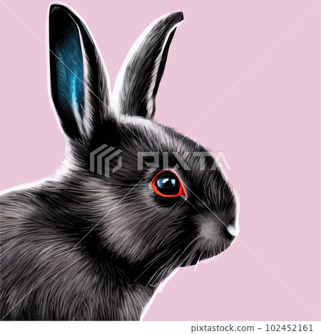 Cute little rabbit for Easter spring holiday , Vector spring holiday .Easter landscape , Wildlife forest, park, meadow and farm animals. Nice rabbit sitting on the meadow grass grass Cute little rabbit for Easter spring holiday , Vector spring holiday .Easter landscape , Wildlife forest, park, meadow and farm animals. Nice rabbit sitting on the meadow grass grass 102452161