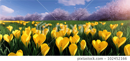 Snowfall flower. Spring wild flower. Beautiful grass of nature. Sketch of snow light flower branch. Flowering plant. Snowy floral art. Vector illustration banner Snowfall flower. Spring wild flower. Beautiful grass of nature. Sketch of snow light flower branch. Flowering plant. Snowy floral art. Vector illustration banner 102452166