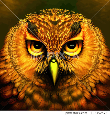 Beautiful hand drawn owl in the forest. wise bird dressed in retro. Forest animals concept. Wild bird illustration. Magic wise owl with flowers artwork for poster, print, card. Beautiful hand drawn owl in the forest. wise bird dressed in retro. Forest animals concept. Wild bird illustration. Magic wise owl with flowers artwork for poster, print, card. 102452578