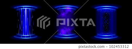 Magic portal, teleport with hologram effect Magic portal, teleport with hologram effect 102453312