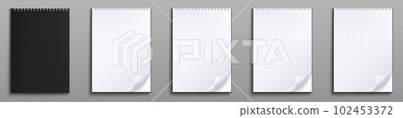 Realistic set of notebook mockups Realistic set of notebook mockups 102453372