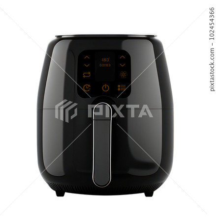 Air Fryer. Black Electric Deep Fryer on white background with clipping path Air Fryer. Black Electric Deep Fryer on white background with clipping path 102454366