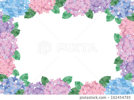 Hydrangea illustration frame material Hydrangea illustration frame material 102454785