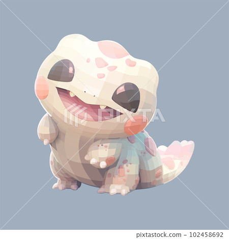 Cute little lizard with a kind smiling face and big eyes. Cute little lizard with a kind smiling face and big eyes. 102458692