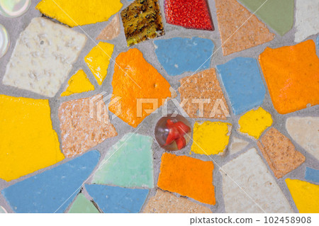 Colorful tile wall 102458908