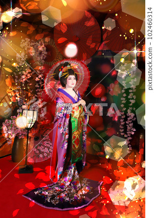 日本女性的花魁體驗、和服變身攝影、和服體驗、觀光地的角色扮演體驗活動 102460314