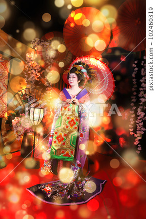 Japanese women's oiran experience, kimono transformation photography, kimono experience, cosplay experience activities at sightseeing spots 102460319