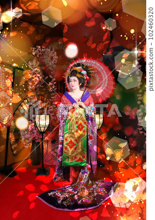 Japanese women's oiran experience, kimono transformation photography, kimono experience, cosplay experience activities at sightseeing spots 102460320
