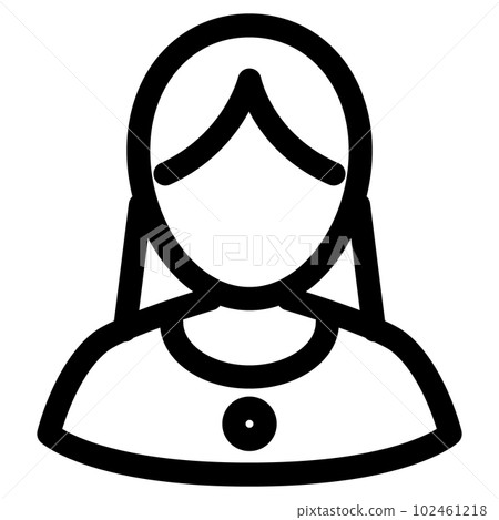 代表人、女人的線條風格圖標 代表人、女人的線條風格圖標 102461218