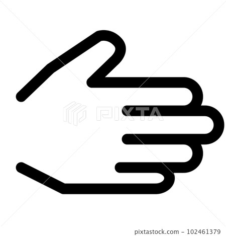 代表手、手掌、一隻手的線條樣式圖標 102461379