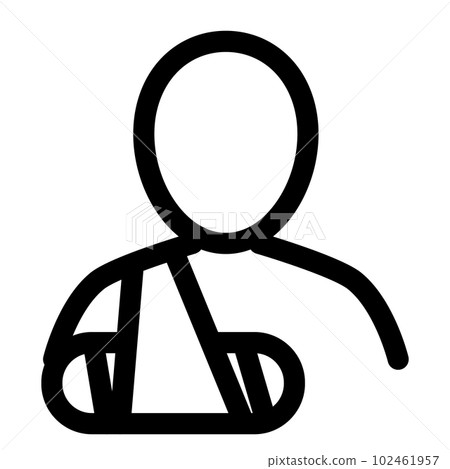 代表受傷、疾病和骨折的線條樣式圖標 代表受傷、疾病和骨折的線條樣式圖標 102461957