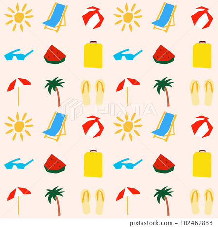 Seamless pattern with summer symbol illustration 102462833