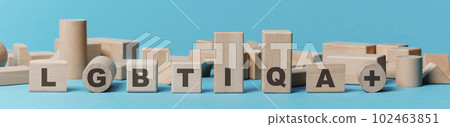 LGBTIQA+ in building blocks, banner format 102463851