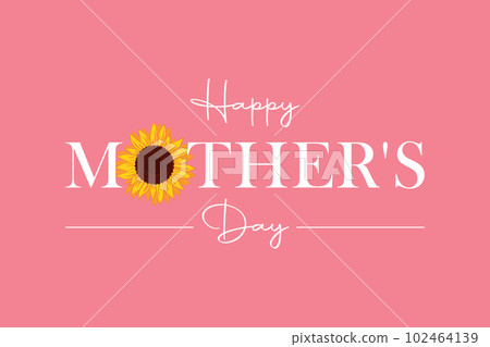 happy Mother's Day greeting banner with sunflower 102464139