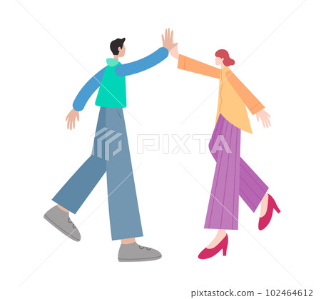 Business people celebrate success in work collaboration together Business people celebrate success in work collaboration together 102464612