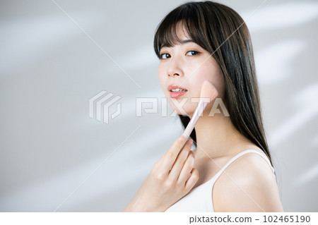 有刷子的婦女 102465190