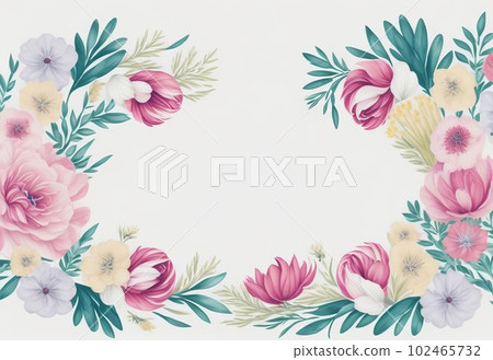 Design for a Mother's Day greeting featuring lovely flowers. Generative AI. 102465732