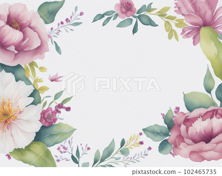 Design for a Mother's Day greeting featuring lovely flowers. Generative AI. Design for a Mother's Day greeting featuring lovely flowers. Generative AI. 102465735