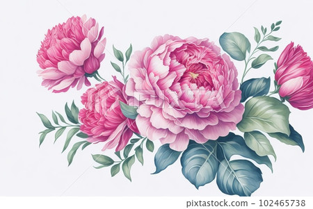 Design for a Mother's Day greeting featuring lovely flowers. Generative AI. Design for a Mother's Day greeting featuring lovely flowers. Generative AI. 102465738