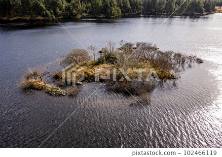 Aerial view of the Lough Anna island - County Donegal, Ireland Aerial view of the Lough Anna island - County Donegal, Ireland 102466119