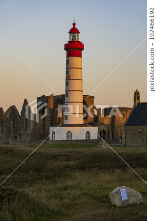 Saint-Mathieu Lighthouse, Pointe Saint-Mathieu in Plougonvelin, Finistere, France 102466192