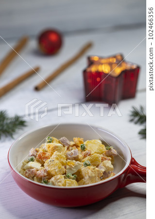 Traditional Czech Christmas potato salad Traditional Czech Christmas potato salad 102466356