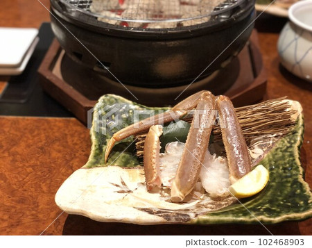Charcoal grilled snow crab Charcoal grilled snow crab 102468903