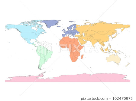 colorful map border infographic land atlas 102470975