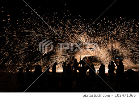 Amazing fire show at Ao Wong Deuan Koh Samed island Rayong Thailand Amazing fire show at Ao Wong Deuan Koh Samed island Rayong Thailand 102471366