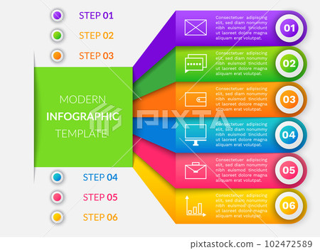 Abstract background with steps, parts, options, infographic template, way of presenting information 102472589