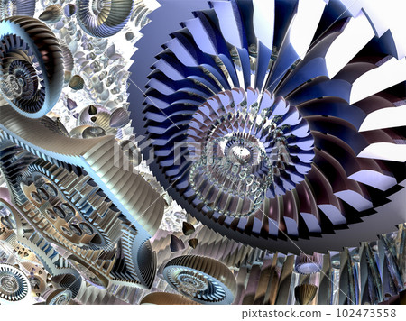 3D Illustration of a Beautiful infinite mathematical mandelbrot set fractal. 3D Illustration of a Beautiful infinite mathematical mandelbrot set fractal. 102473558