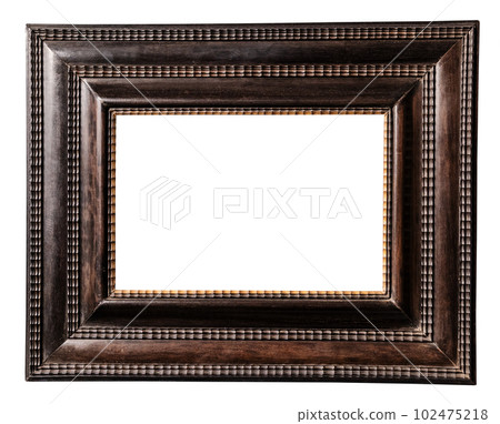 old very wide dark brown wooden picture frame old very wide dark brown wooden picture frame 102475218