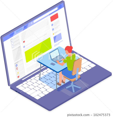 Project task management and effective planning with female analyst sitting working with laptop Project task management and effective planning with female analyst sitting working with laptop 102475373