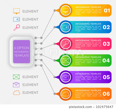 Abstract background with steps, parts, options, infographic template, way of presenting information 102475647