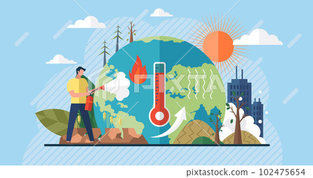 Save planet. Earth day. Climate change Global warming concept. Change planet 102475654