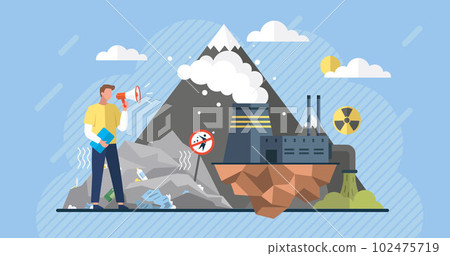 Ecological problem. Planet Earth is full of rubbish. Save the planet. Earth Day. Emissions from factories 102475719