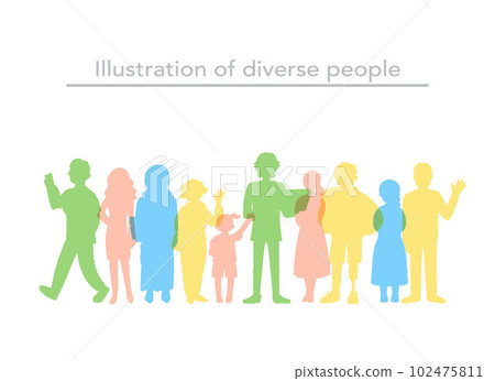 Image silhouette of diversity Image silhouette of diversity 102475811