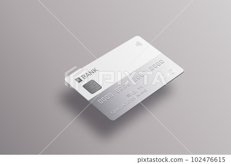 Shopping credit card mockup. Credit card for finance, bank or shopping discount plastic card 102476615